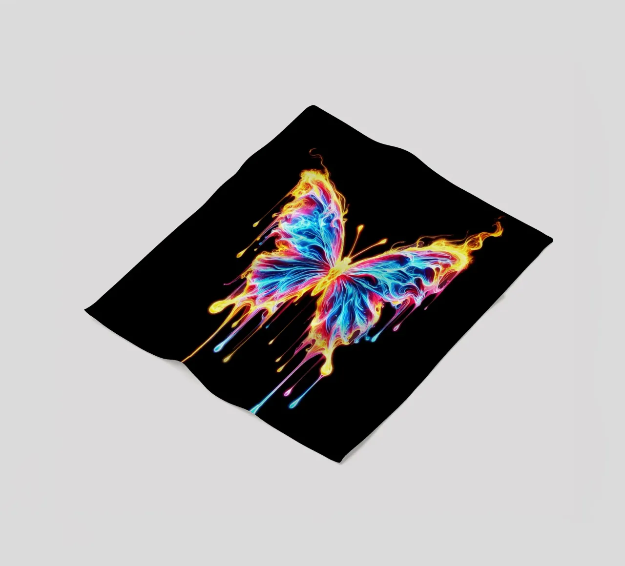 The Last Flutter | Glowing Butterfly Fleecedecke von Metallic Meltdown