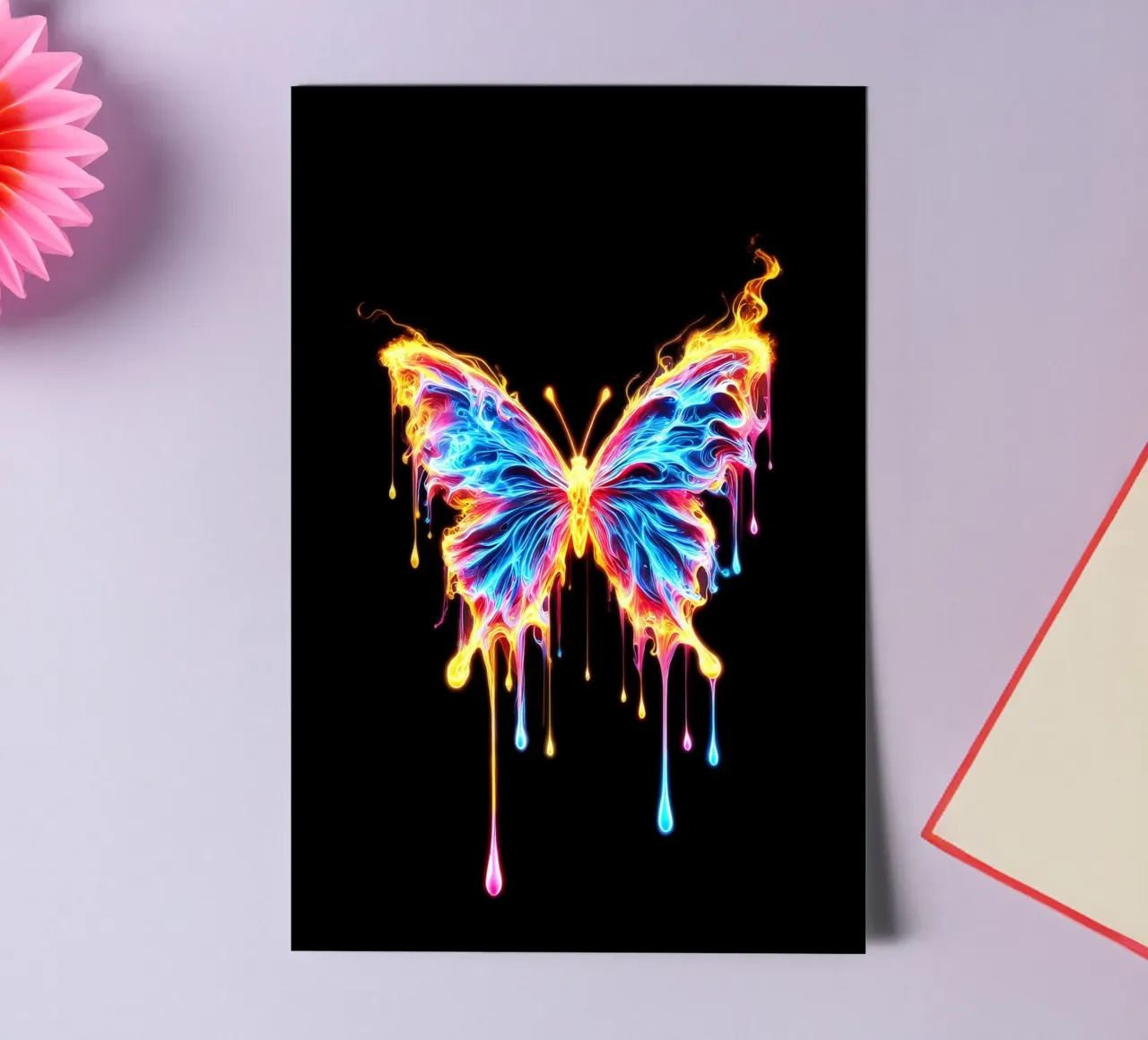 The Last Flutter | Papillon lumineux planche autocollant de Metallic Meltdown