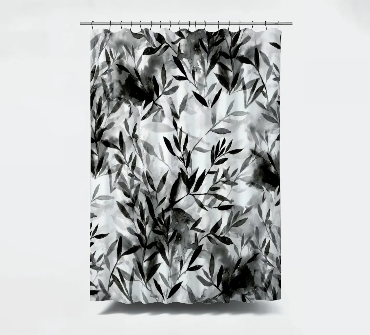 Changes layered leaves watercolor shower curtain by Jacqueline Maldonado