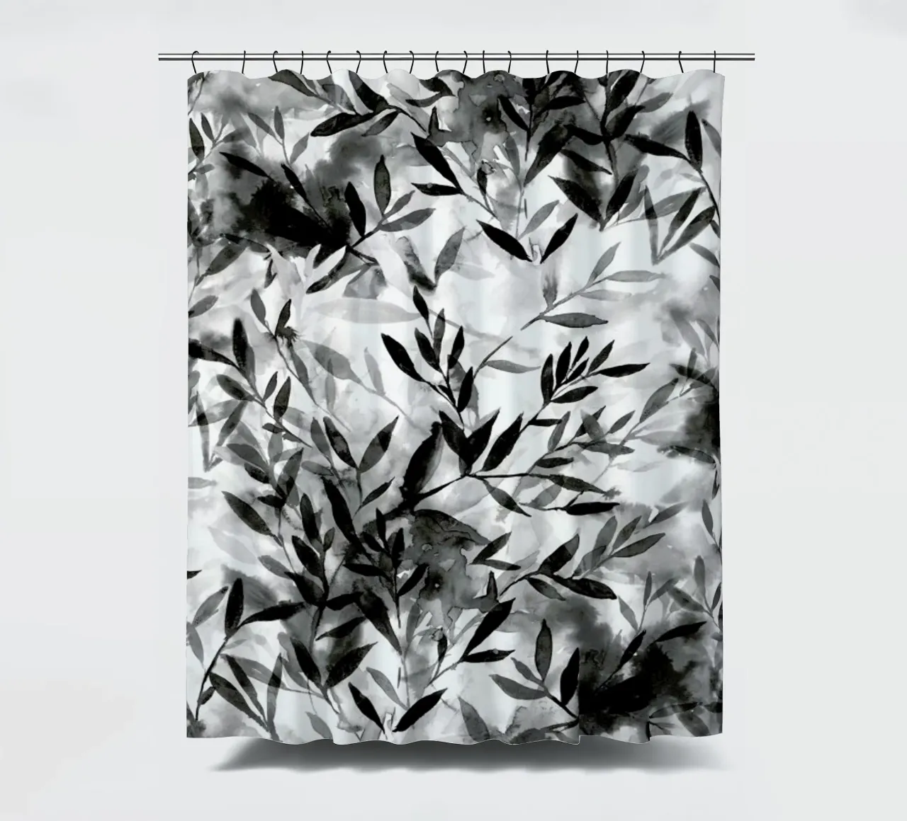Changes layered leaves watercolor shower curtain by Jacqueline Maldonado