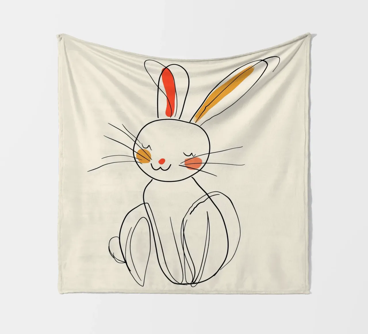 ANIMAUX MAJESTUEUX DESSIN AU TRAITS plaid polaire de Art Digital Visuel