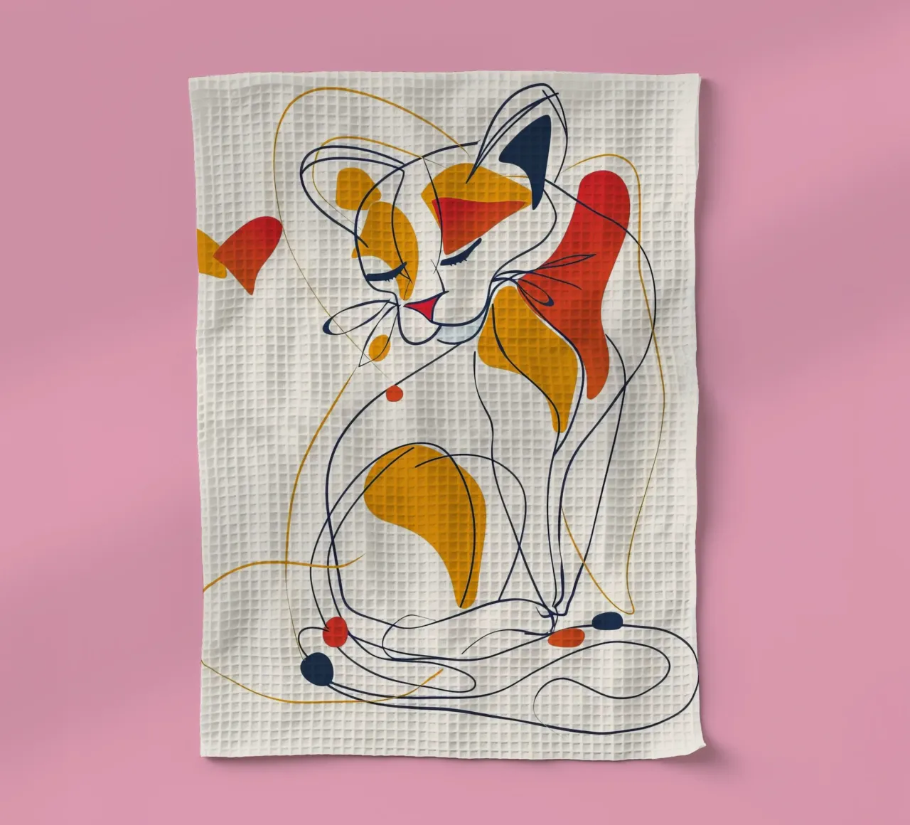 ANIMAUX MAJESTUEUX DESSIN AU TRAITS torchon de Art Digital Visuel