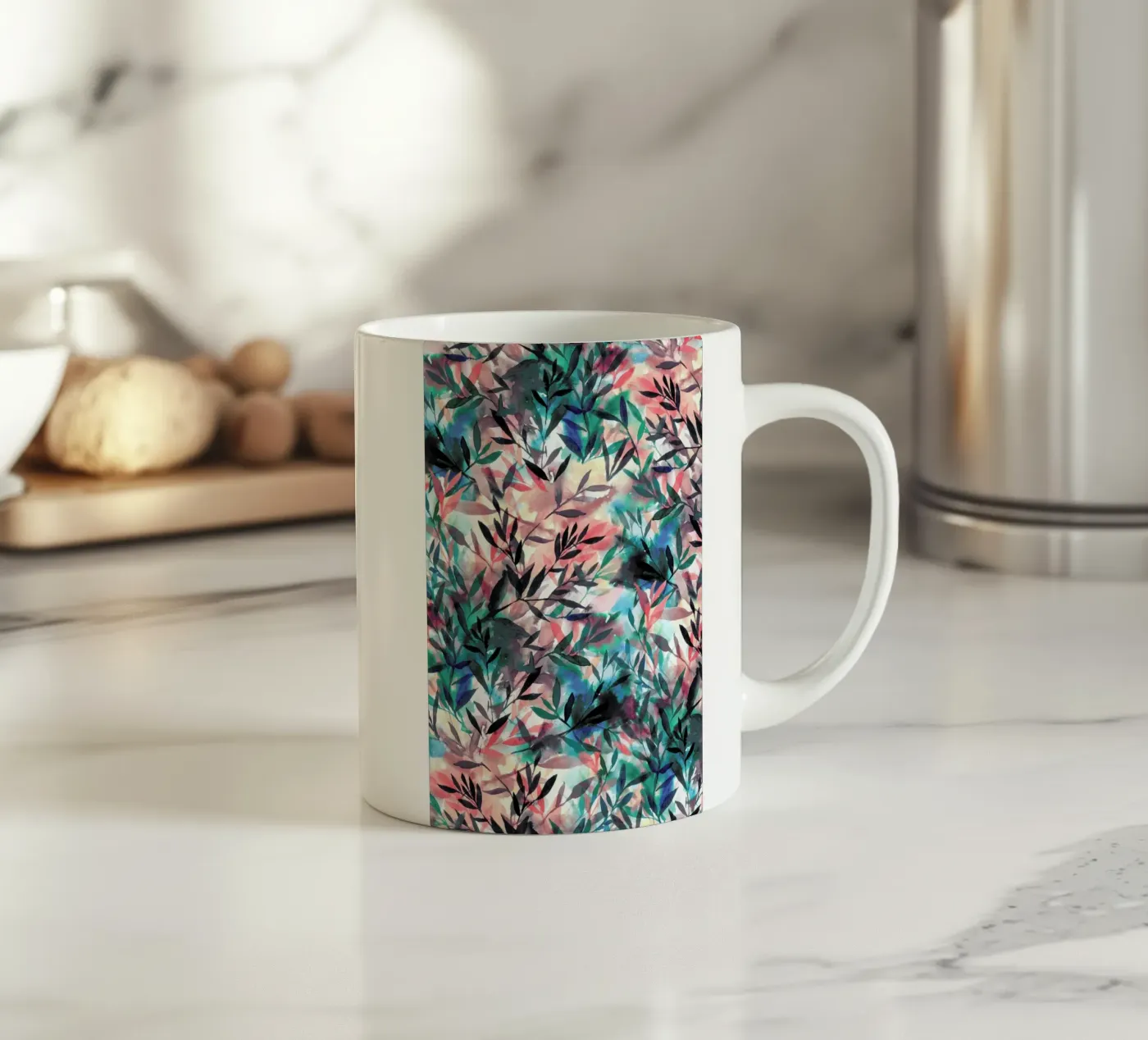 Changes Coral ceramic mug by Jacqueline Maldonado