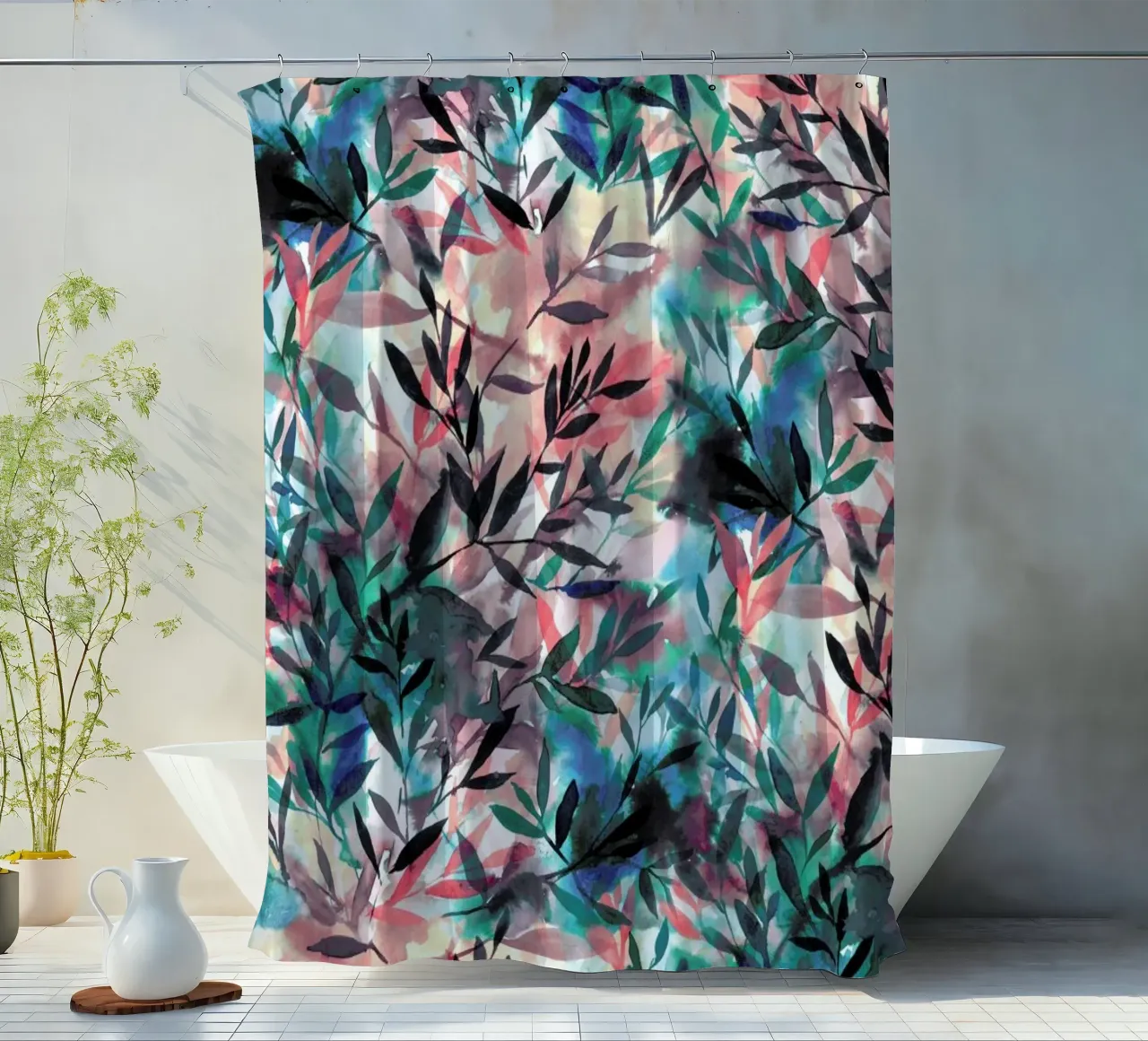 Changes Coral Duschvorhang von Jacqueline Maldonado