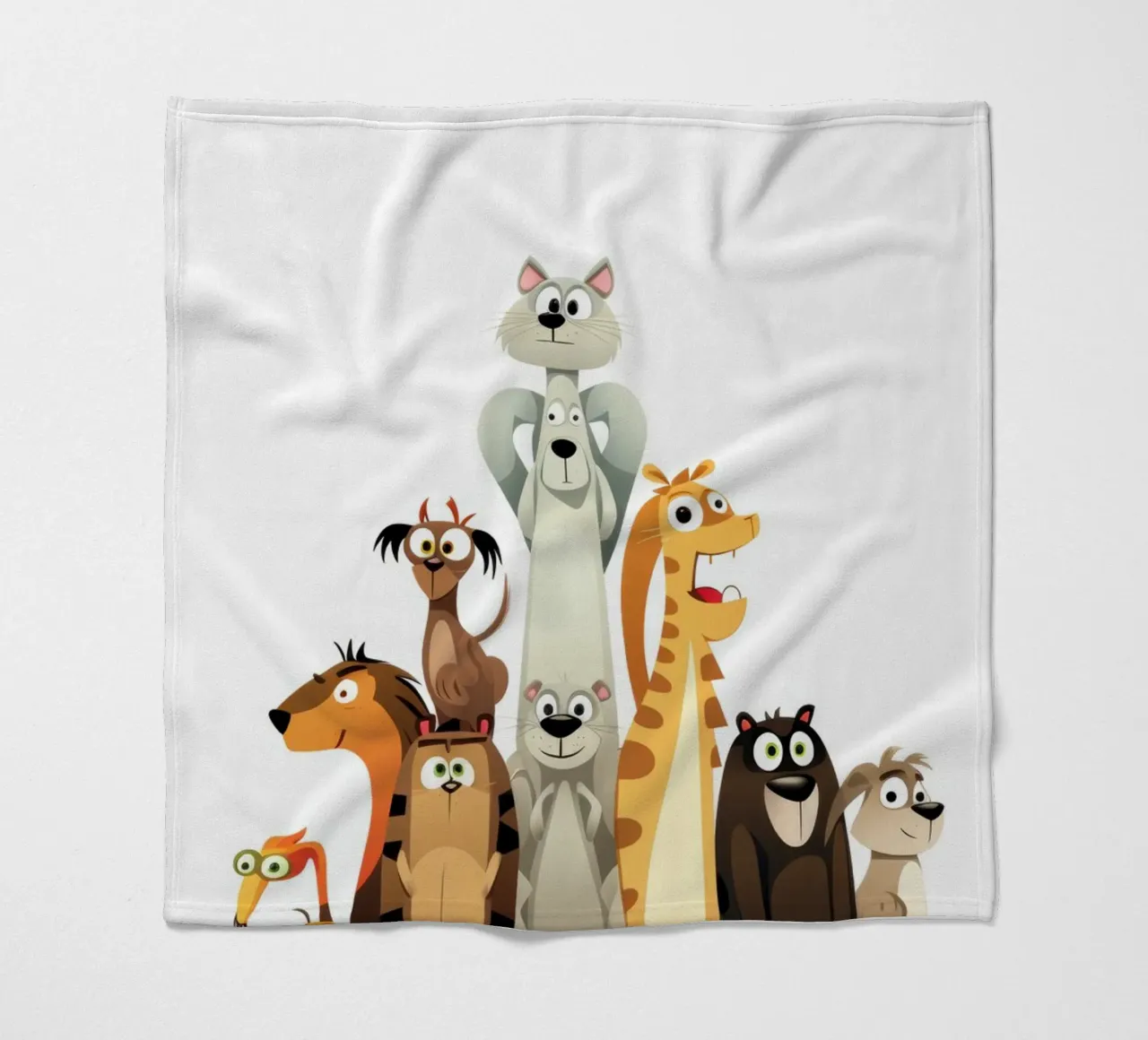 ANIMALI DIVERSI coperta in pile da Art Digital Visuel
