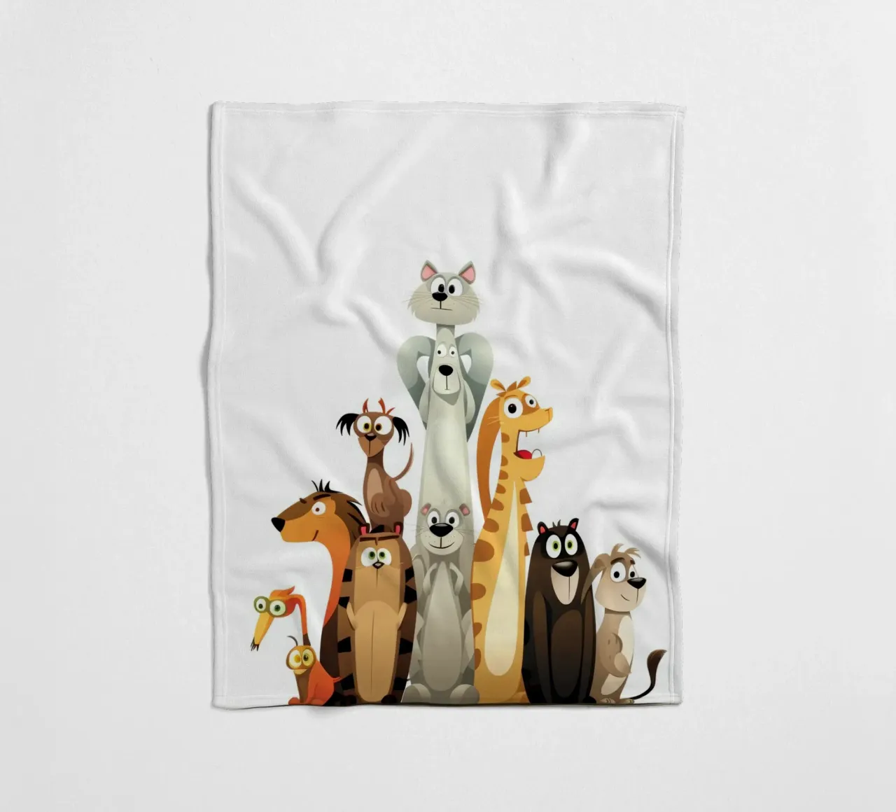 ANIMALI DIVERSI coperta in pile da Art Digital Visuel