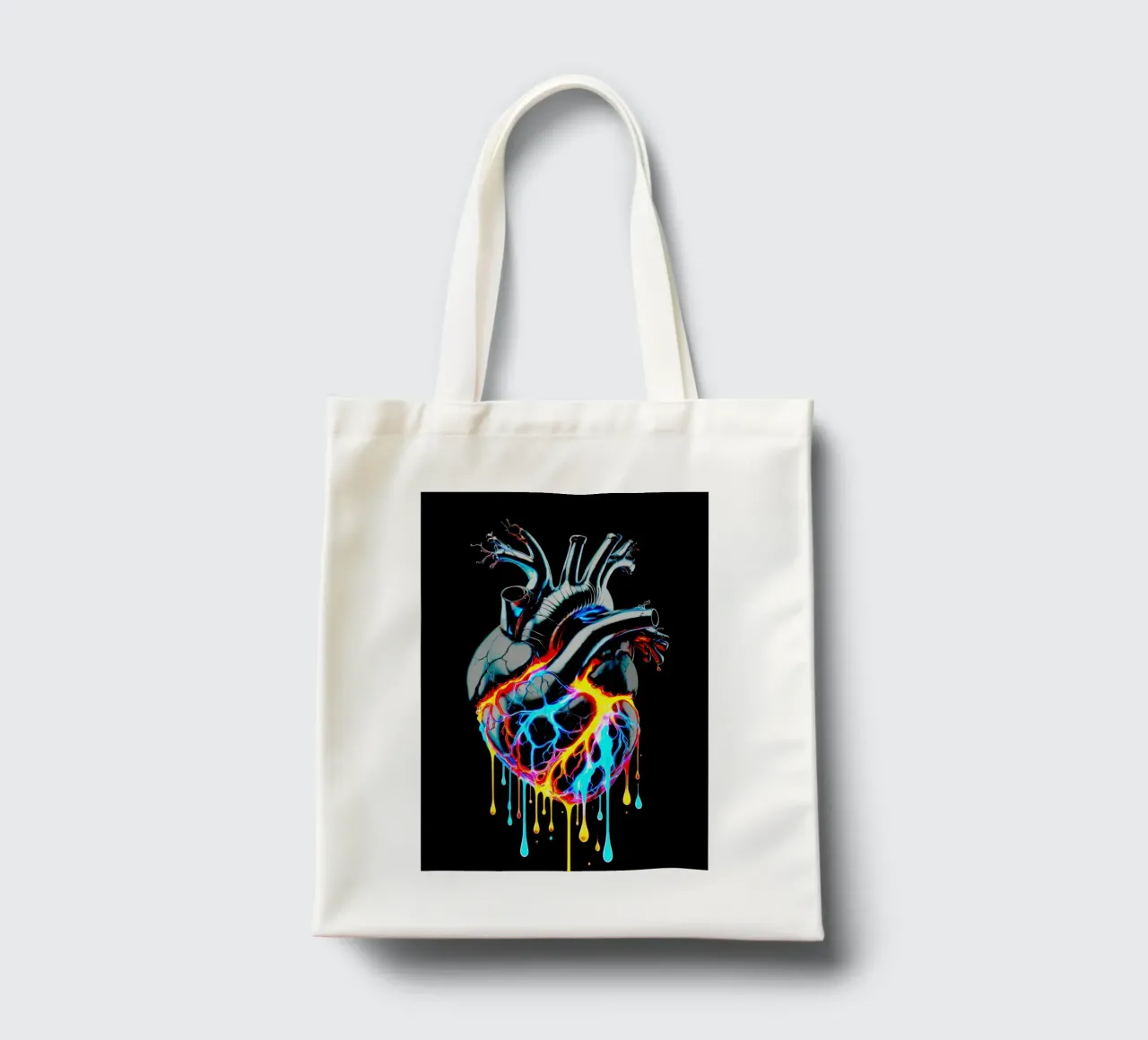 Coeur lumineux tote bag de Metallic Meltdown