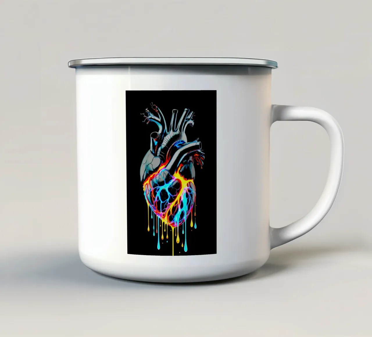 Strazio luminoso tazza in smalto da Metallic Meltdown