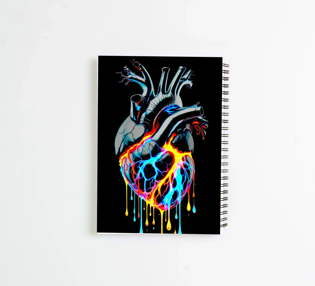 Luminous Heartbreak spiral notebook by Metallic Meltdown