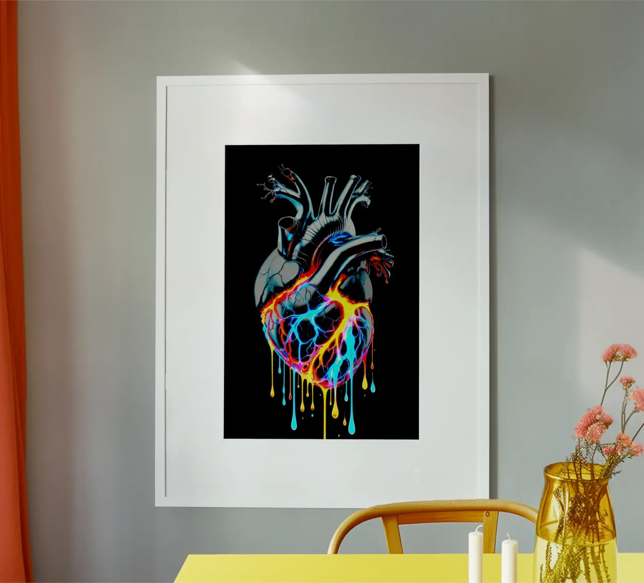 Strazio luminoso poster con telaio in alluminio da Metallic Meltdown