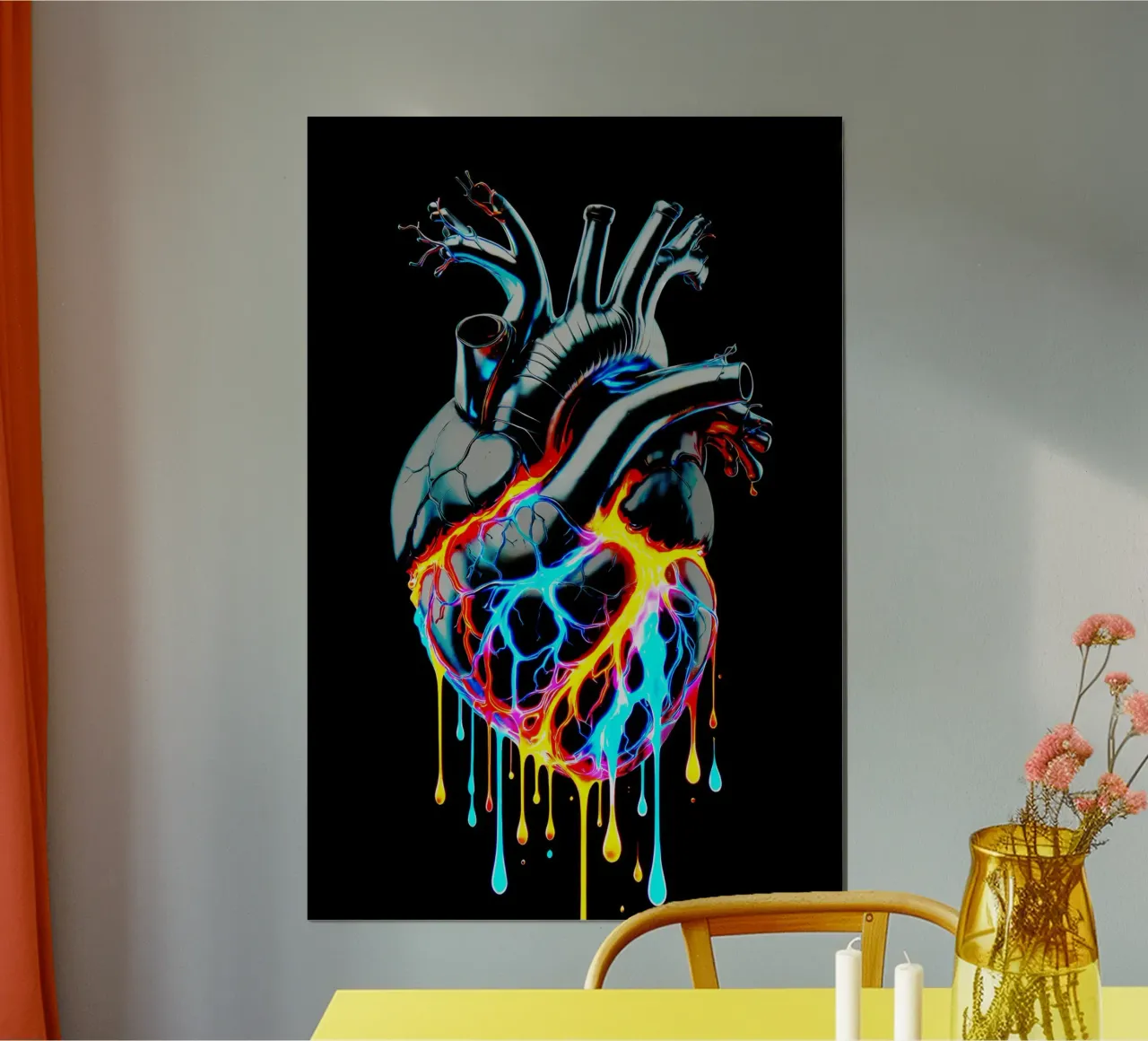 Strazio luminoso poster con telaio in alluminio da Metallic Meltdown