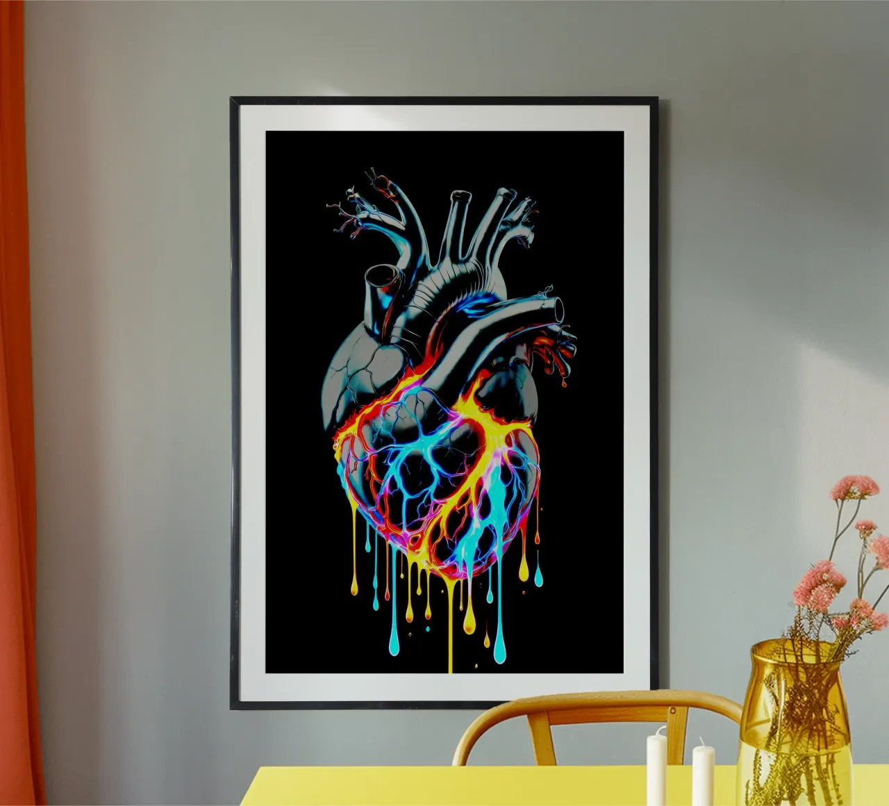 Strazio luminoso poster con telaio in alluminio da Metallic Meltdown