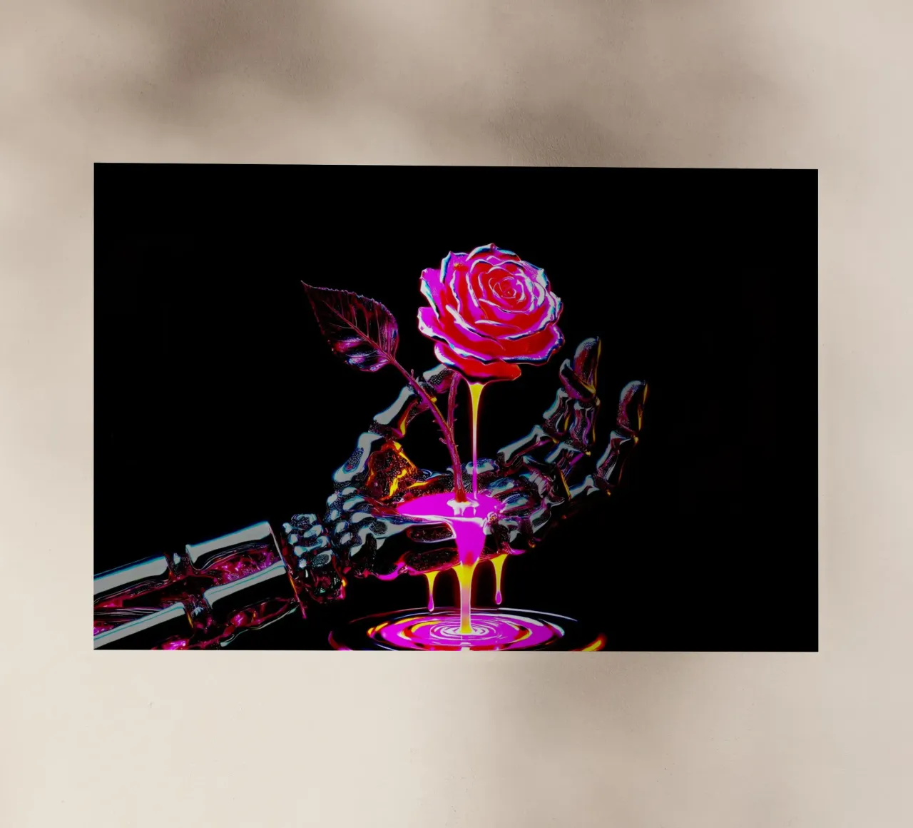 Le rose sono forgiate nel fuoco pellicola backlit da Metallic Meltdown