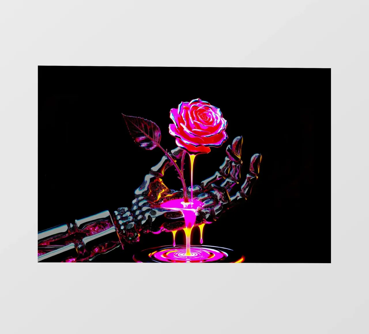 Le rose sono forgiate nel fuoco telo in pvc da Metallic Meltdown