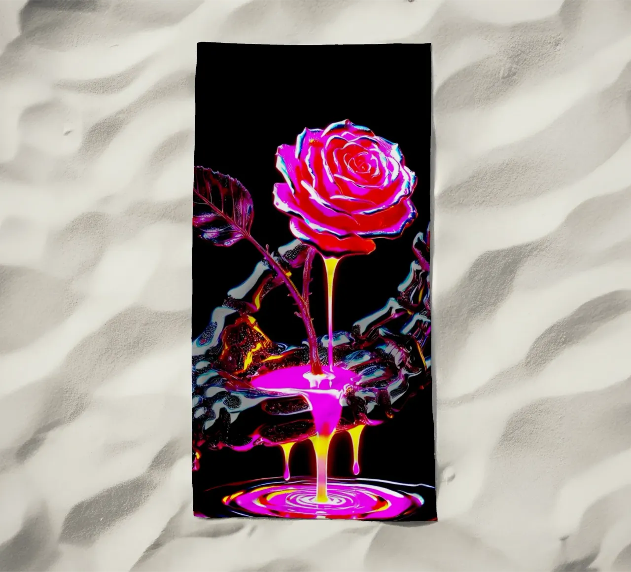 Le rose sono forgiate nel fuoco telo mare da Metallic Meltdown