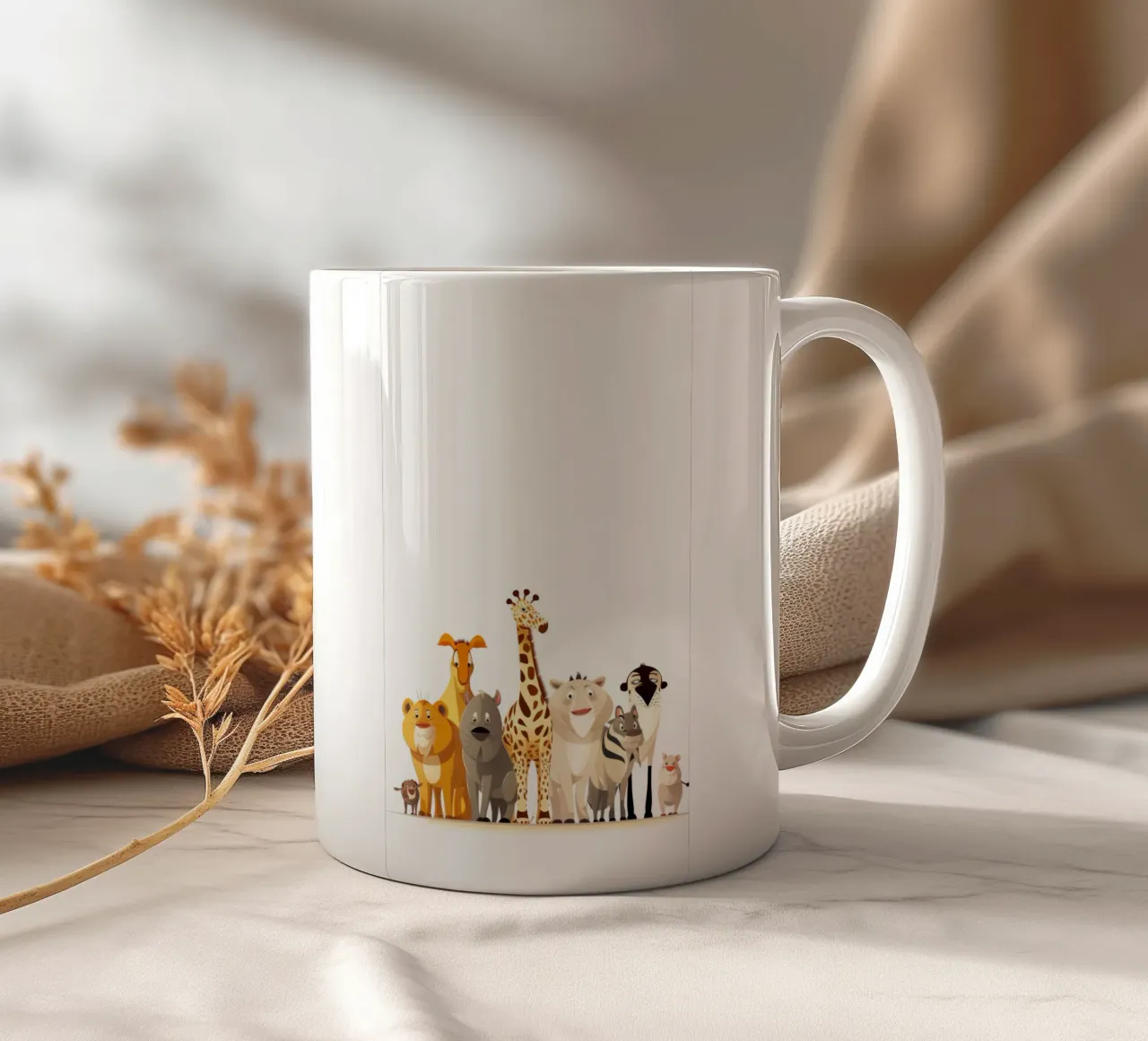 ANIMALI DIVERSI tazza in ceramica da Art Digital Visuel
