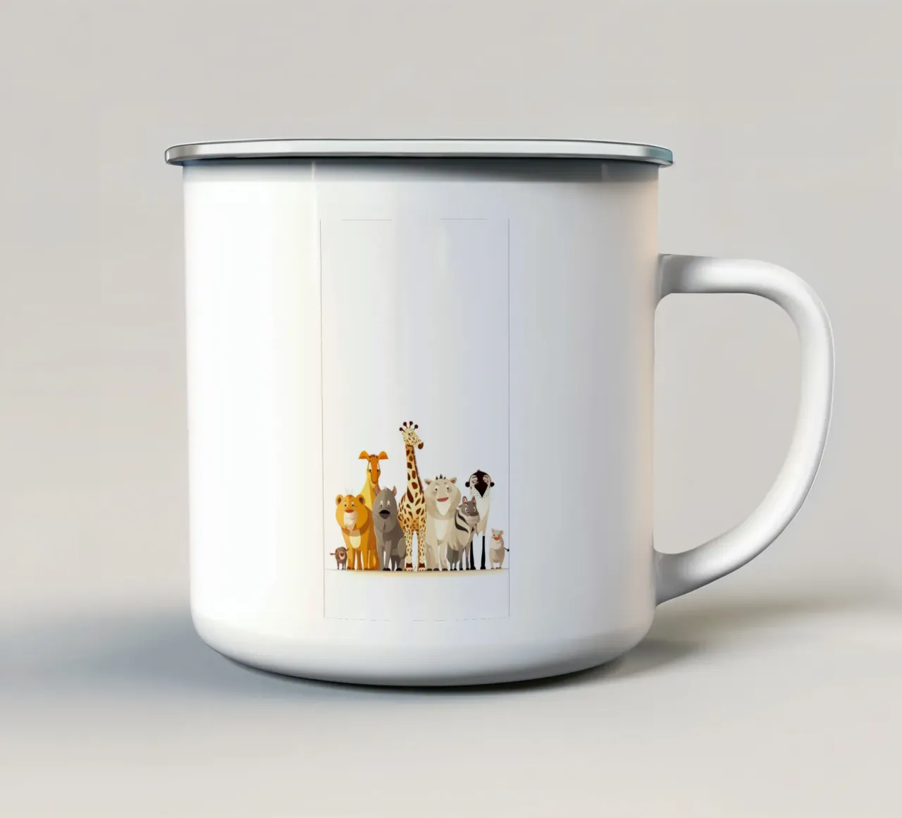 ANIMALI DIVERSI tazza in smalto da Art Digital Visuel