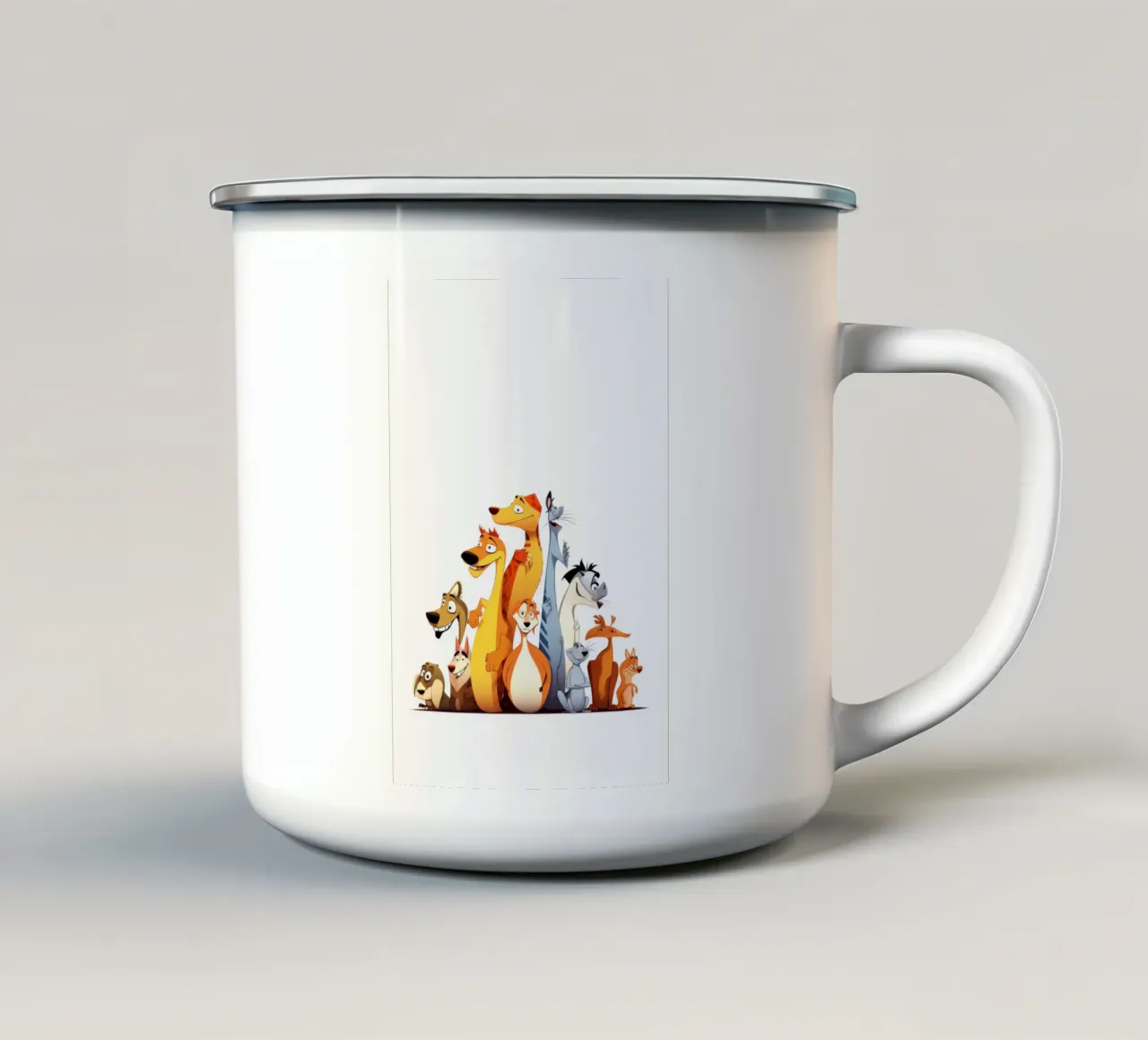 ANIMALI DIVERSI tazza in smalto da Art Digital Visuel