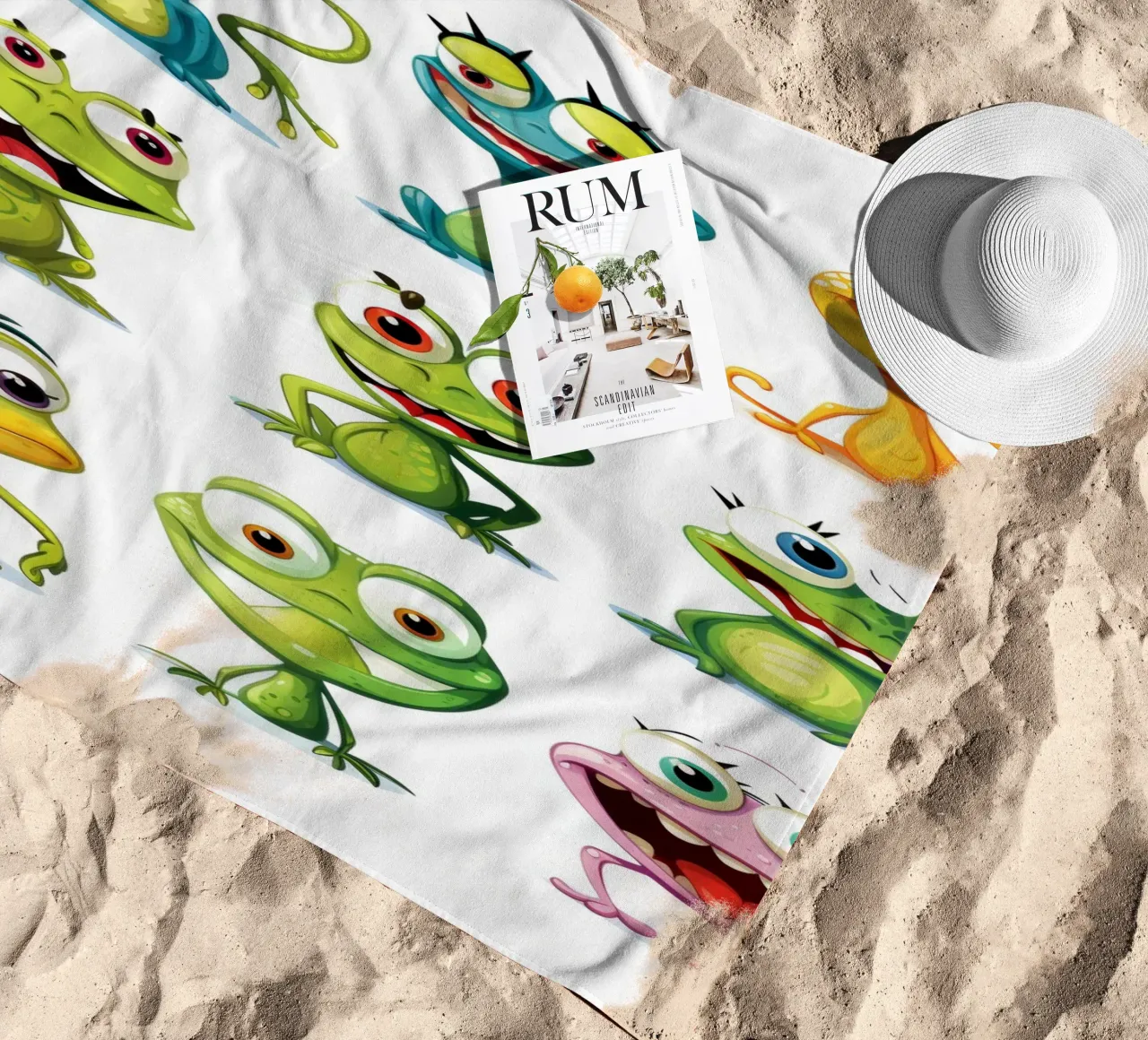 Animali divertenti telo mare da Art Digital Visuel