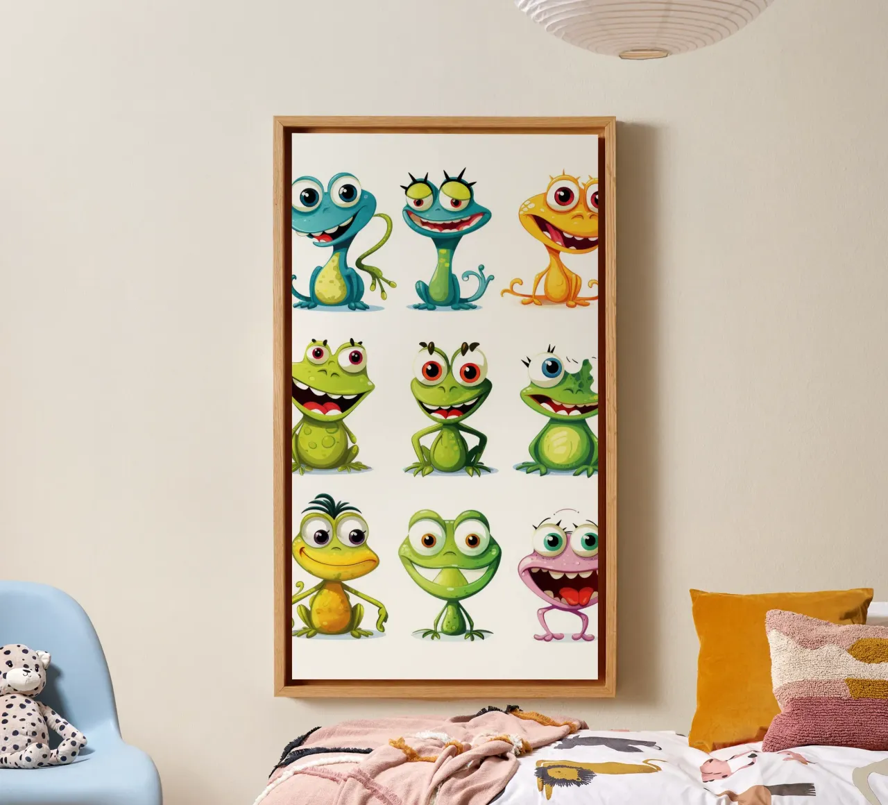 Leuke dieren canvas met Baklijst van Art Digital Visuel
