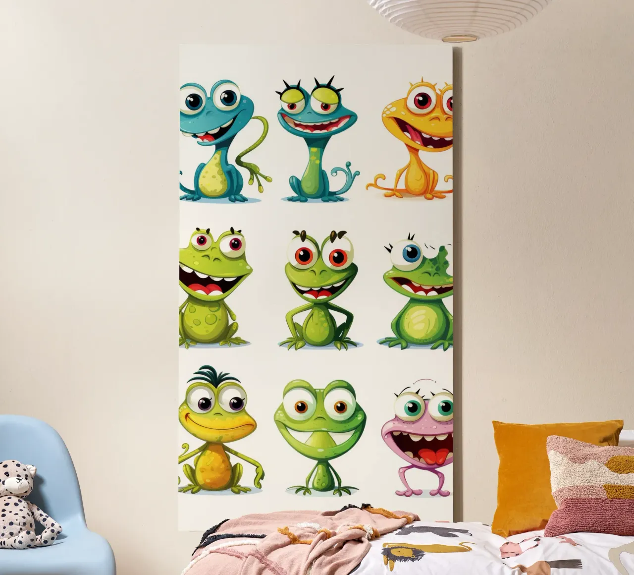 Leuke dieren canvas met Baklijst van Art Digital Visuel