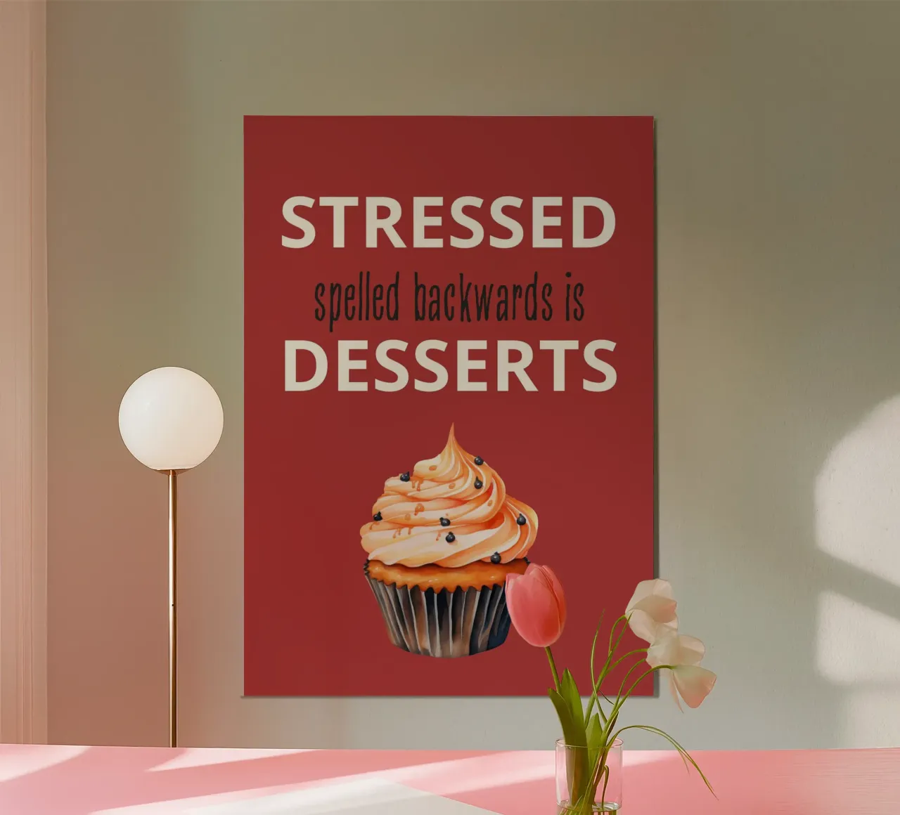 Stressed spelled backwards is Desserts alluminio dibond da ramosashop