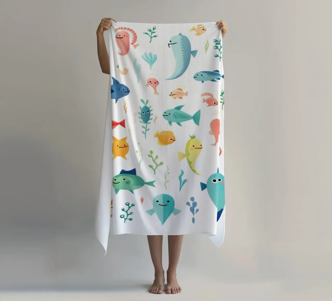 Animali divertenti telo mare da Art Digital Visuel