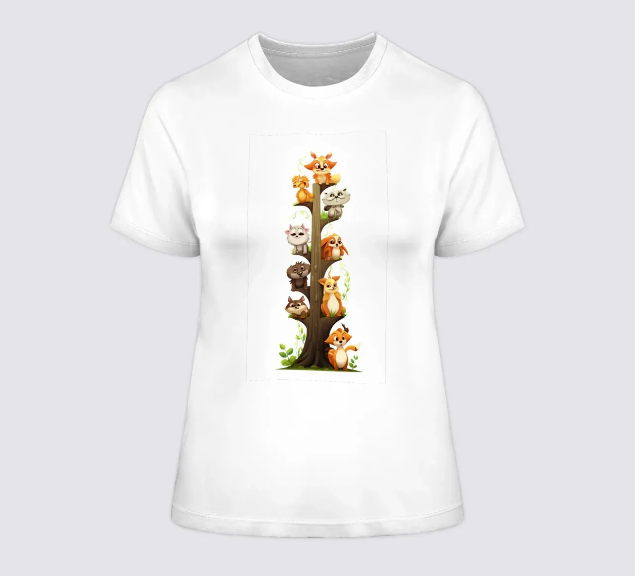 Fun animals women's fitted t-shirt by Art Digital Visuel