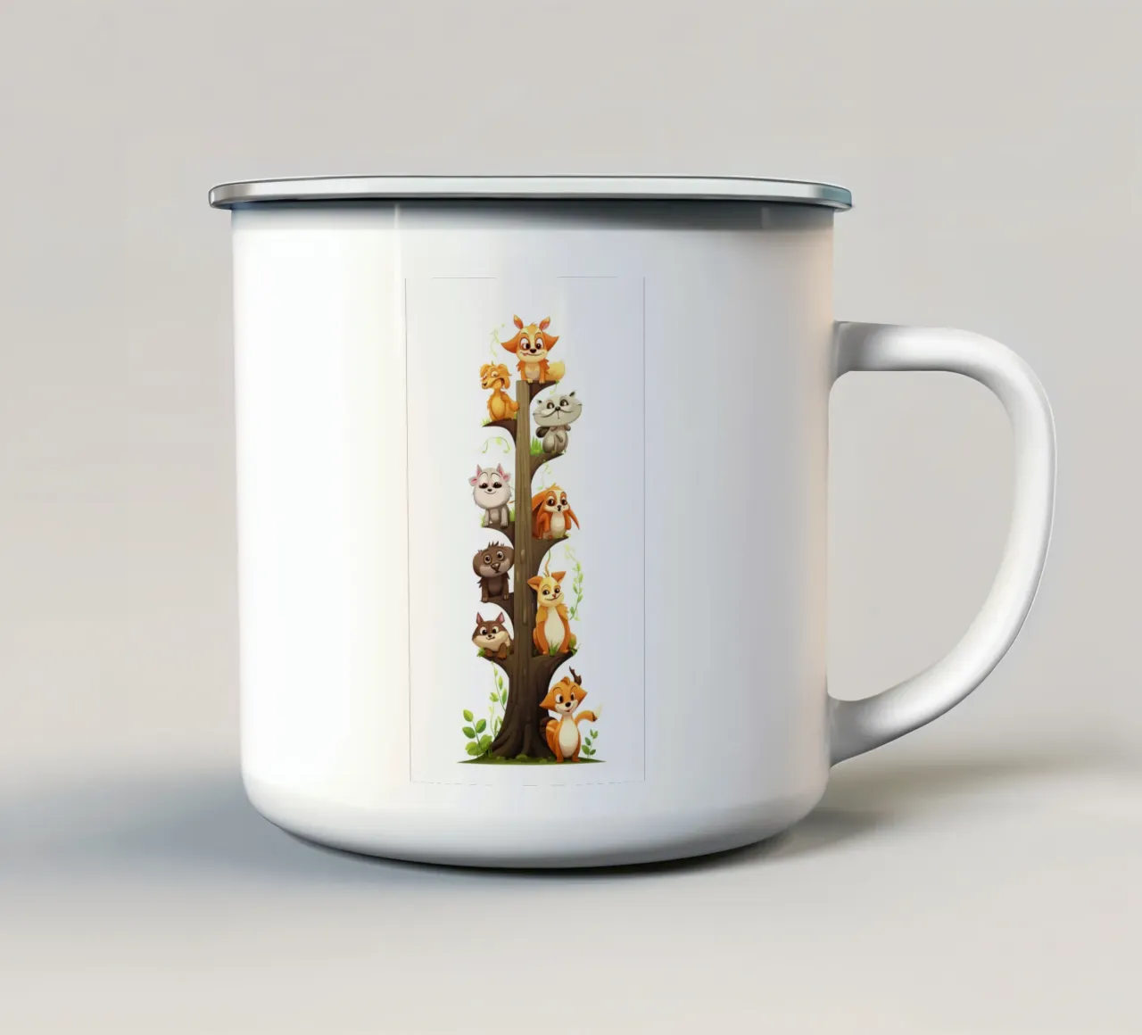 Animali divertenti tazza in smalto da Art Digital Visuel