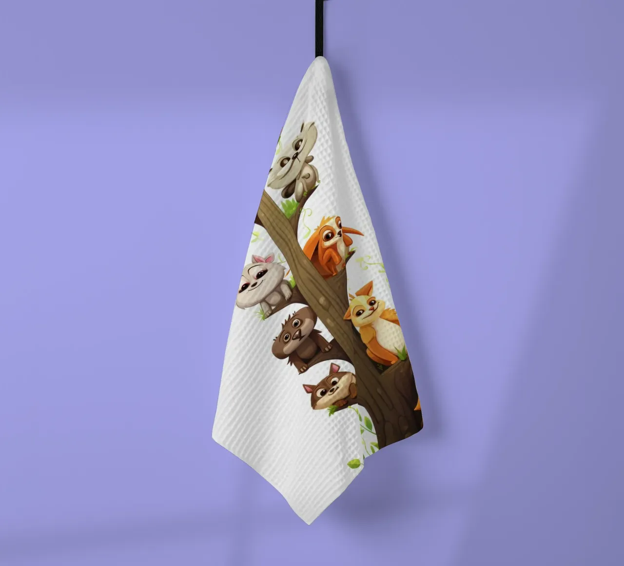 Fun animals tea towel by Art Digital Visuel
