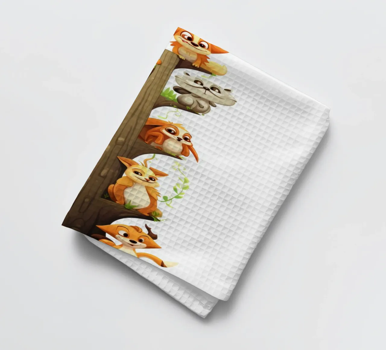 Fun animals tea towel by Art Digital Visuel