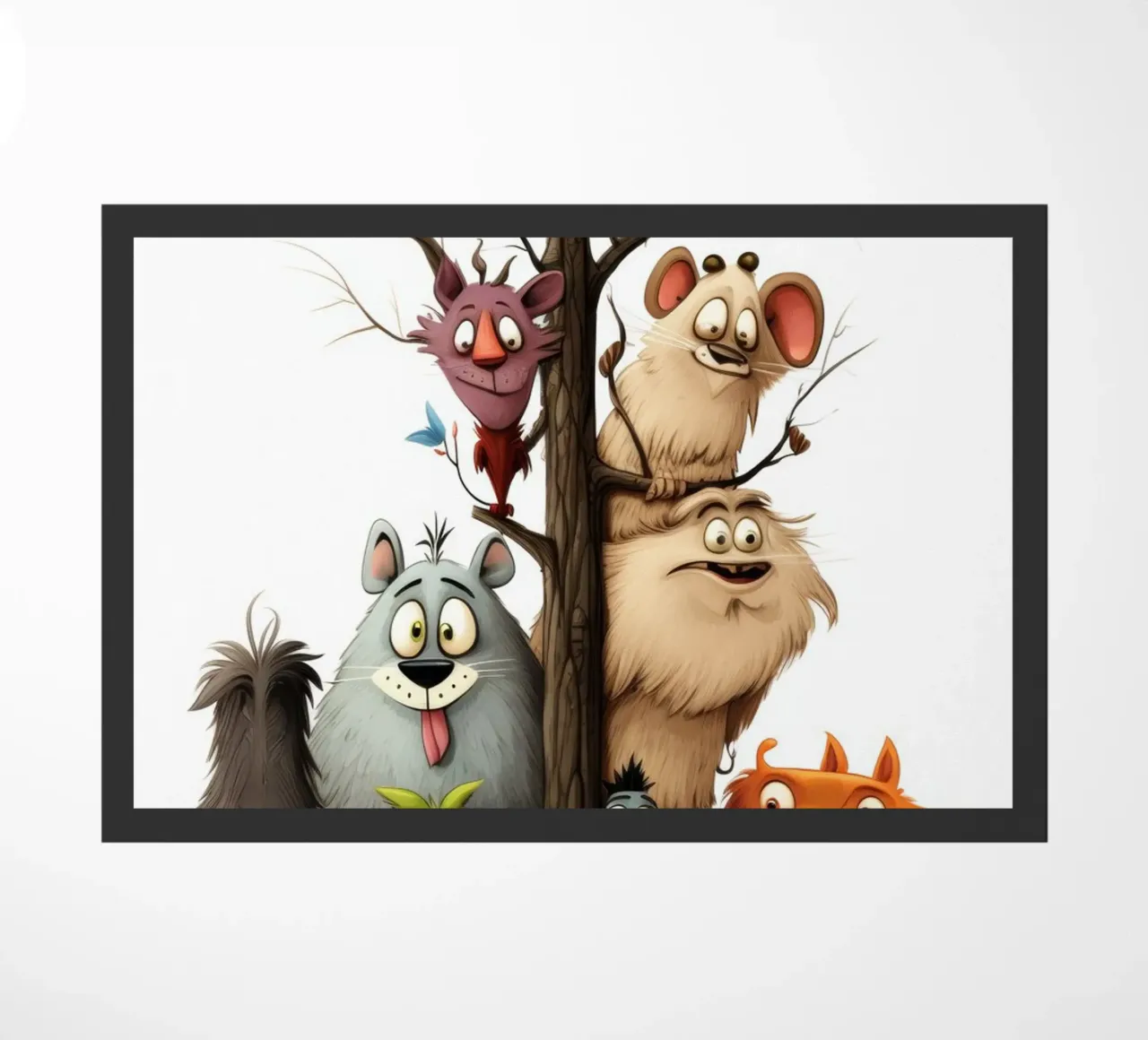 Fun animals doormat by Art Digital Visuel