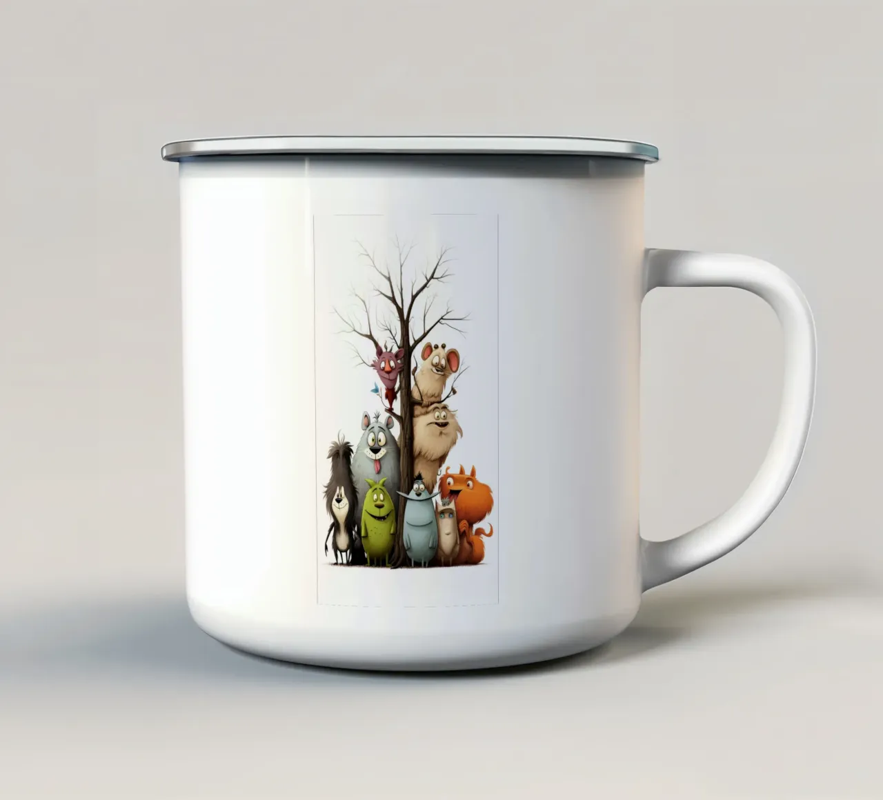 Animali divertenti tazza in smalto da Art Digital Visuel