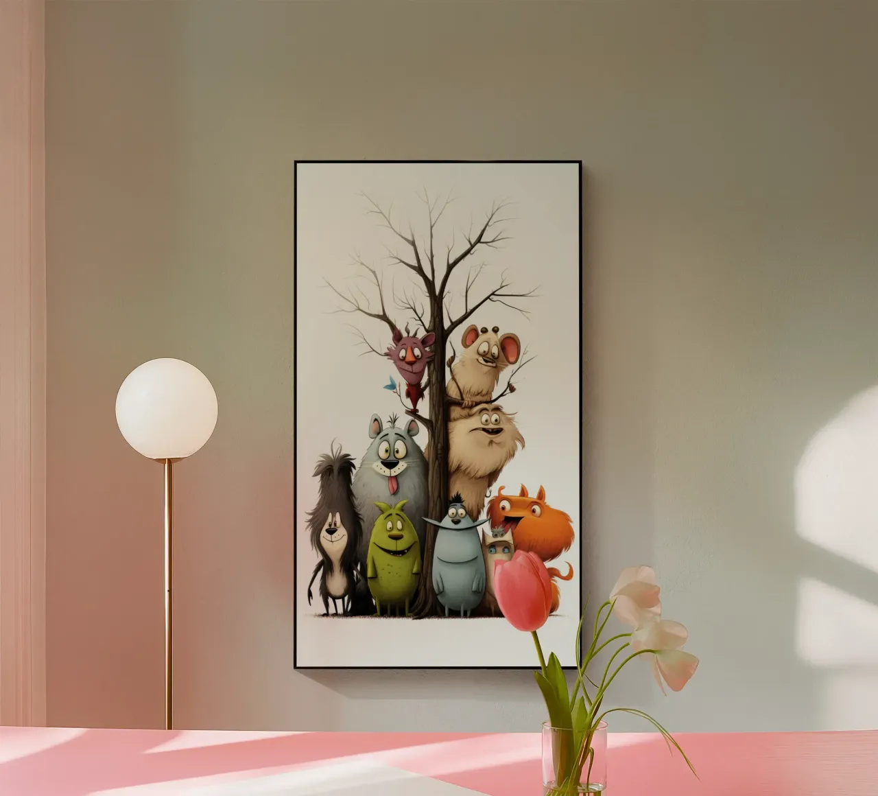 Leuke dieren acryl van Art Digital Visuel