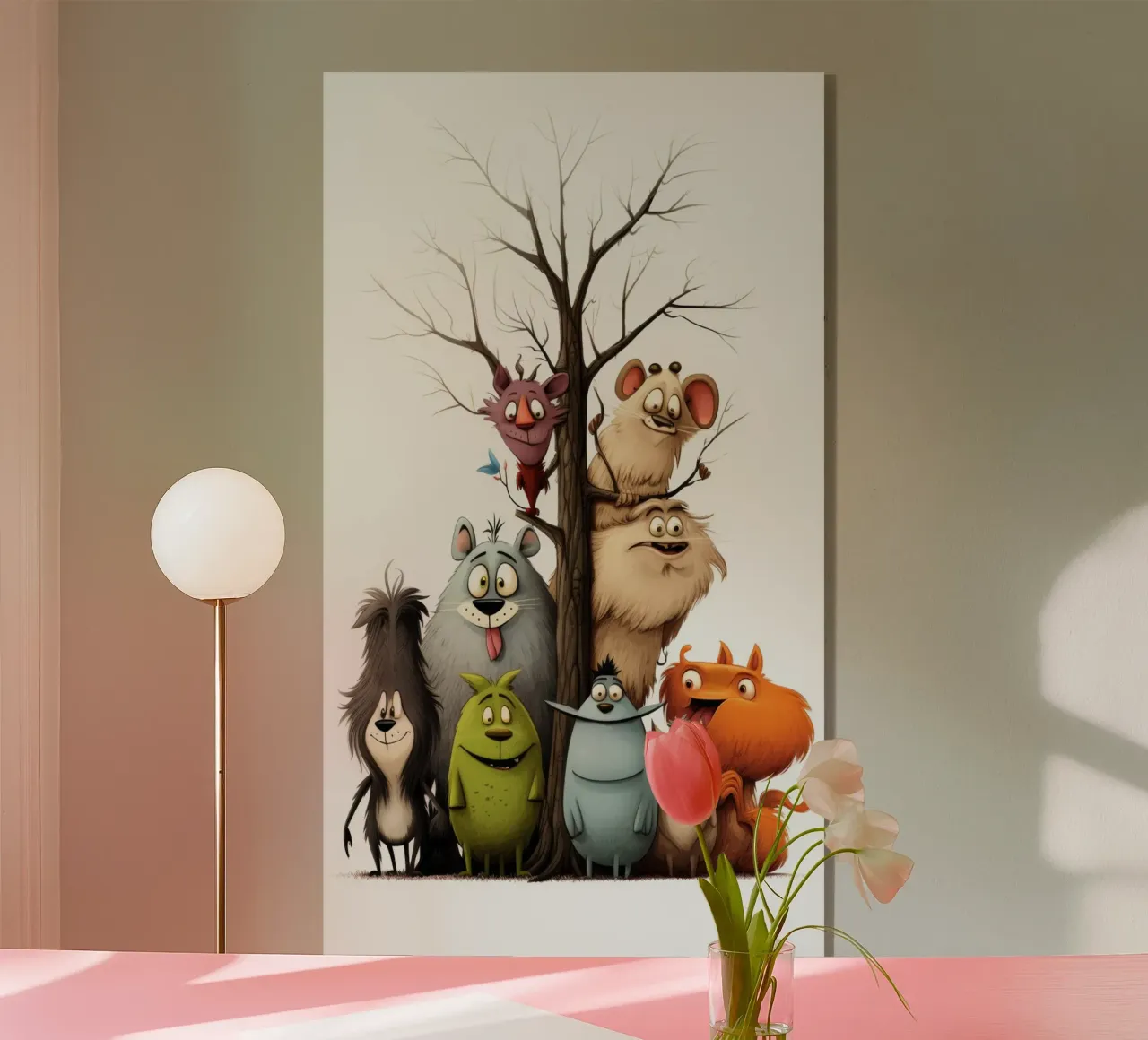 Leuke dieren acryl van Art Digital Visuel