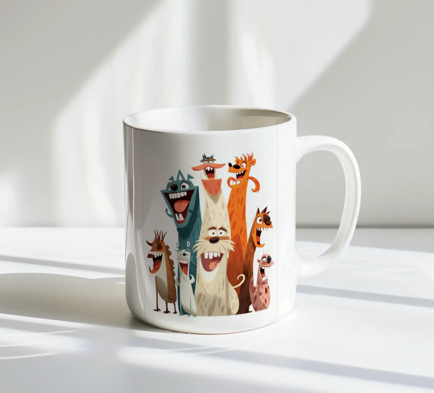 Fun animals ceramic mug by Art Digital Visuel