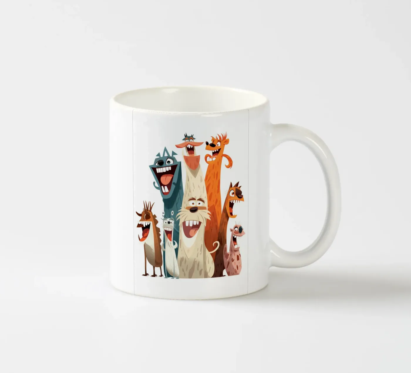 Fun animals ceramic mug by Art Digital Visuel