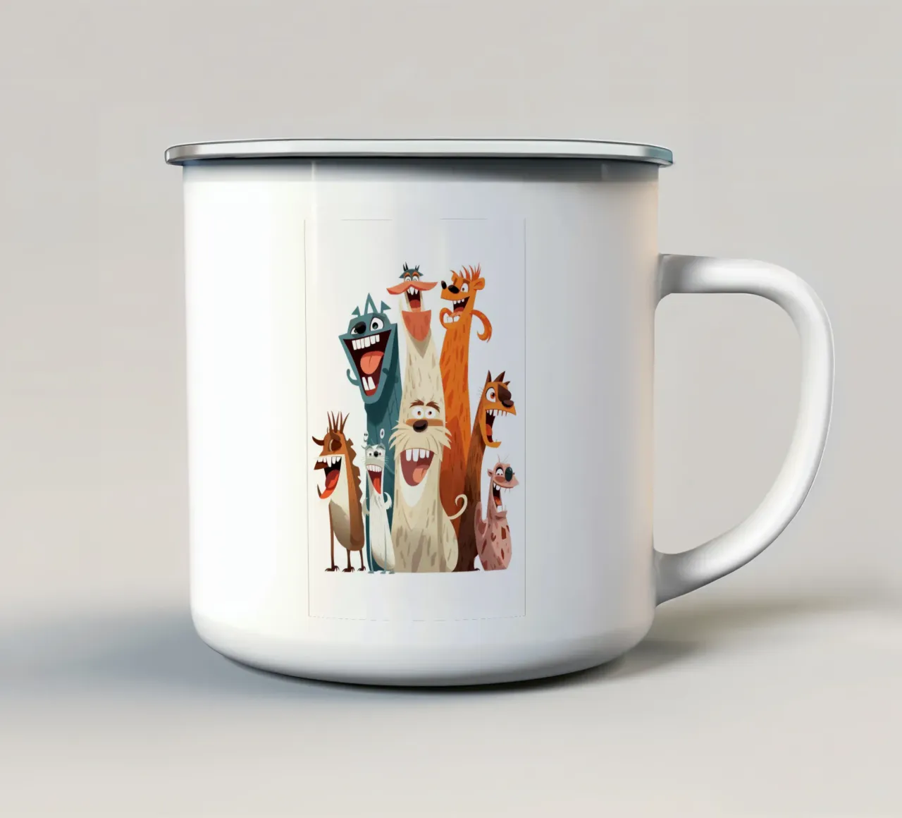 Animali divertenti tazza in smalto da Art Digital Visuel