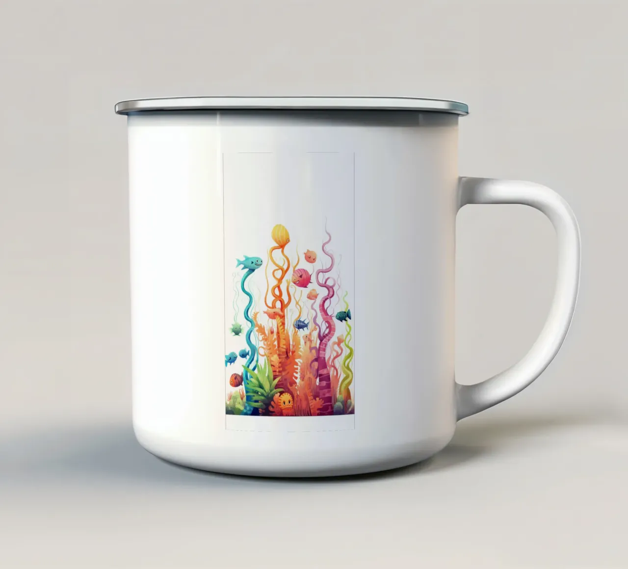 Animali divertenti tazza in smalto da Art Digital Visuel