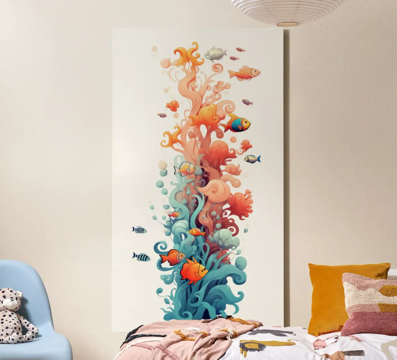Leuke dieren canvas met Baklijst van Art Digital Visuel