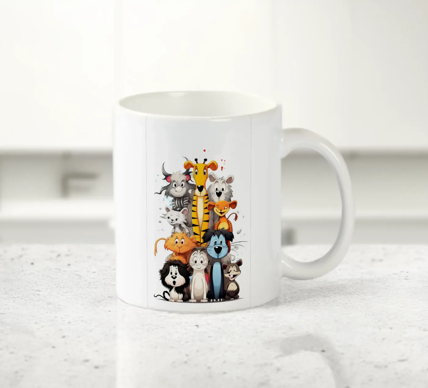 Fun animals ceramic mug by Art Digital Visuel