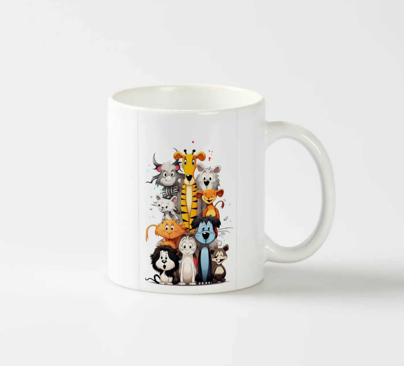 Fun animals ceramic mug by Art Digital Visuel