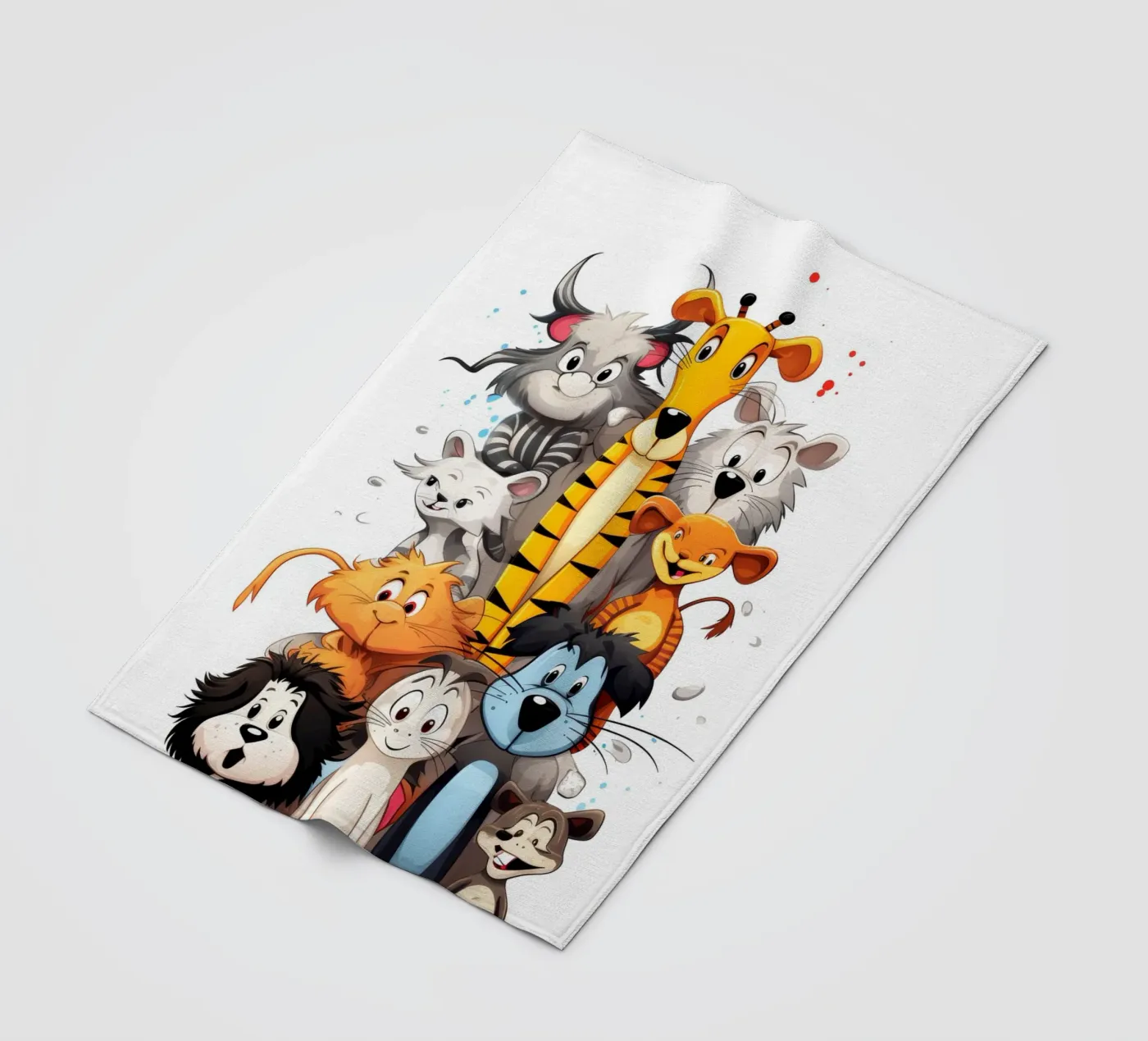 Fun animals fleece blanket by Art Digital Visuel