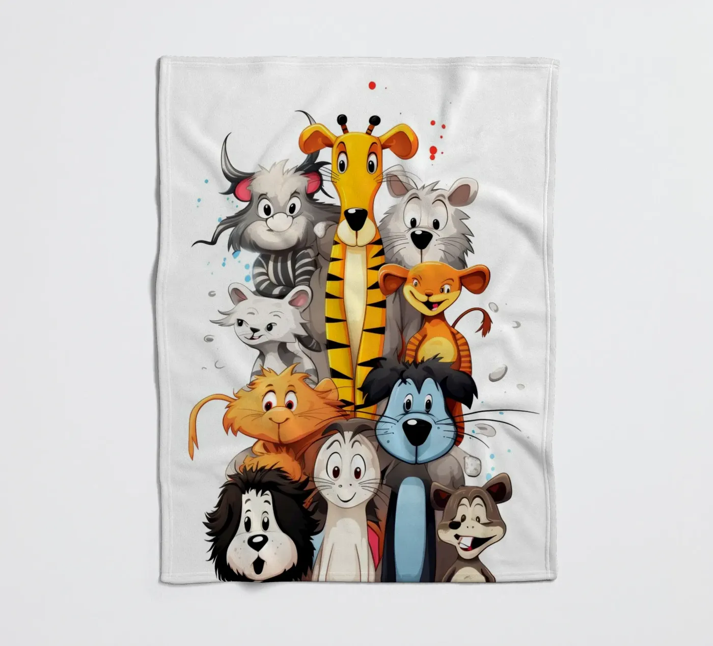 Fun animals fleece blanket by Art Digital Visuel