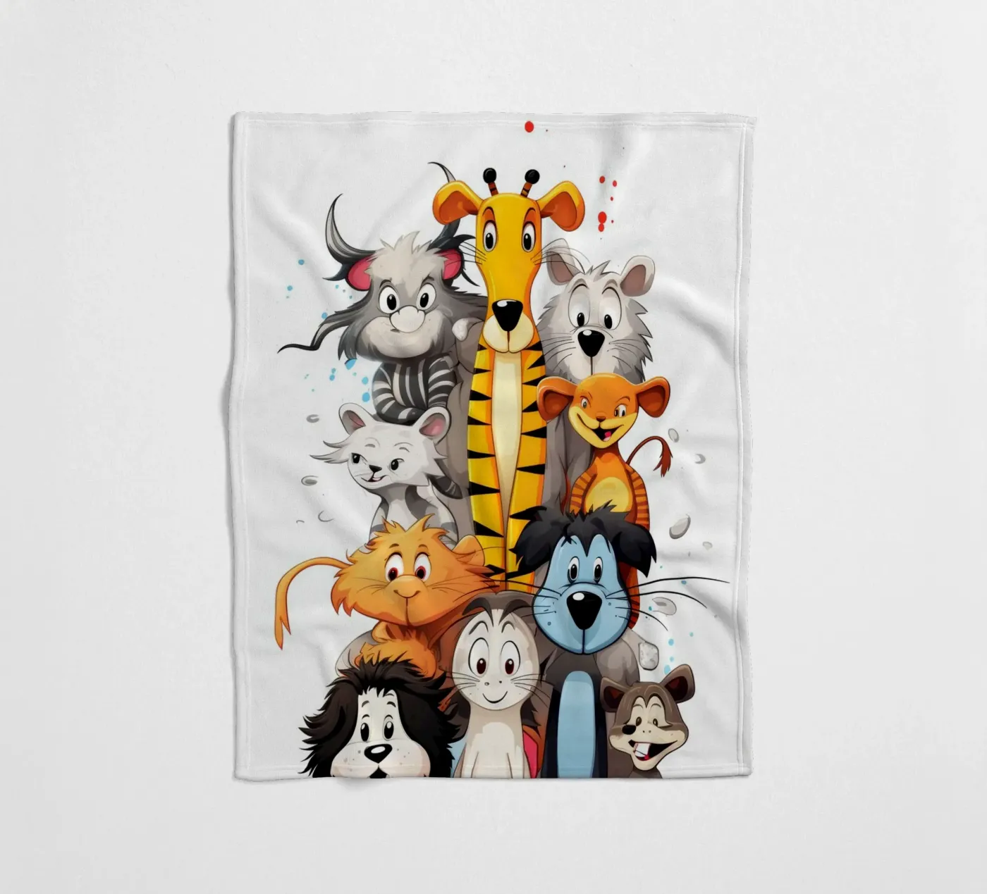Fun animals fleece blanket by Art Digital Visuel