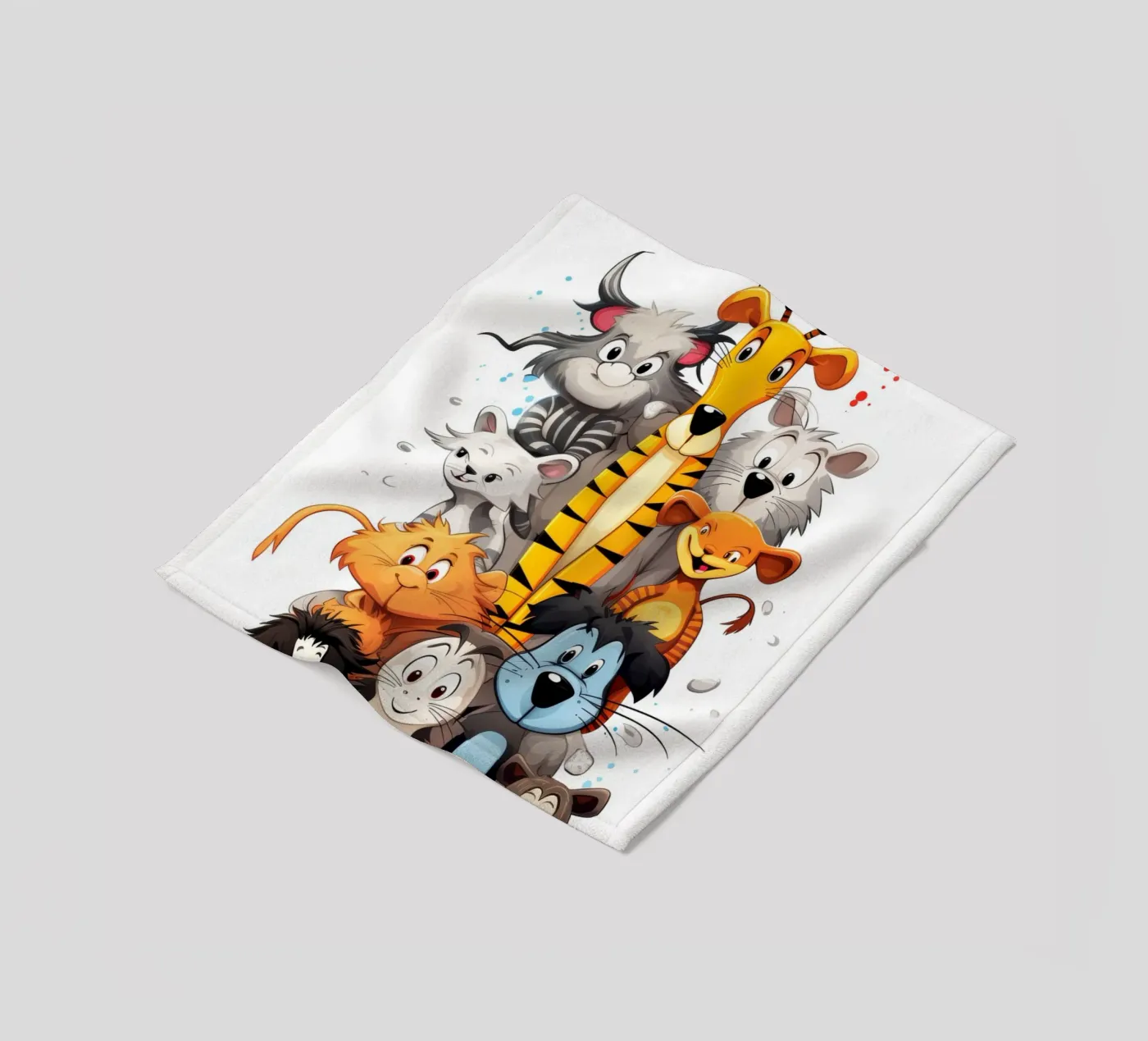 Fun animals fleece blanket by Art Digital Visuel
