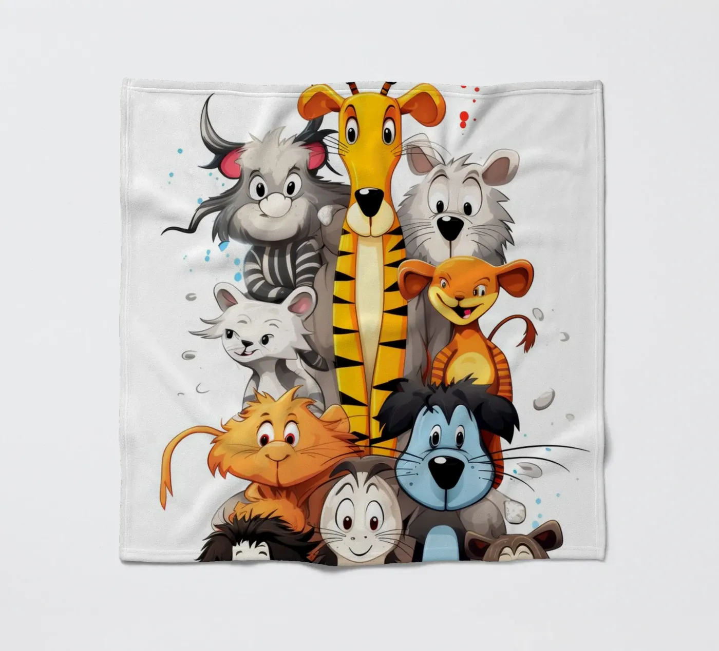 Fun animals fleece blanket by Art Digital Visuel