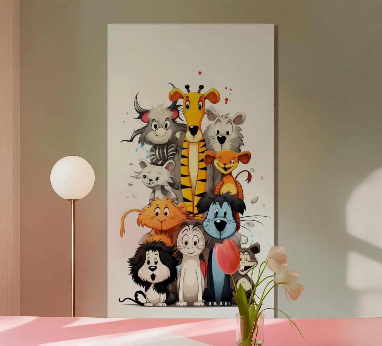 Leuke dieren acryl van Art Digital Visuel