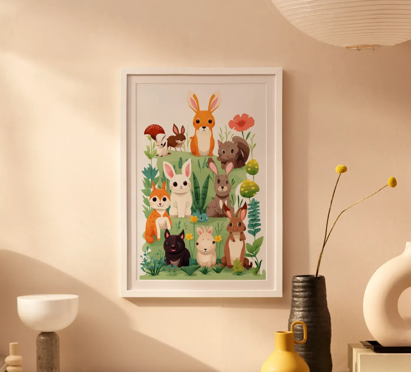 Leuke dieren poster van Art Digital Visuel