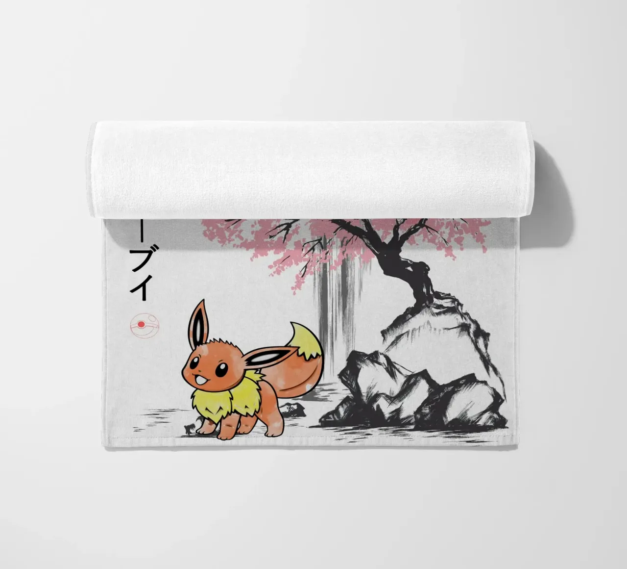 Eevee beach towel by Neonartstudio